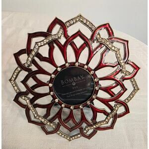 Bombay 2"x2" Photo Frame Red w/Rhinestones - Chrysanthemum